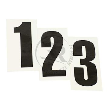 RR Startnummer transp./zwart no. 8